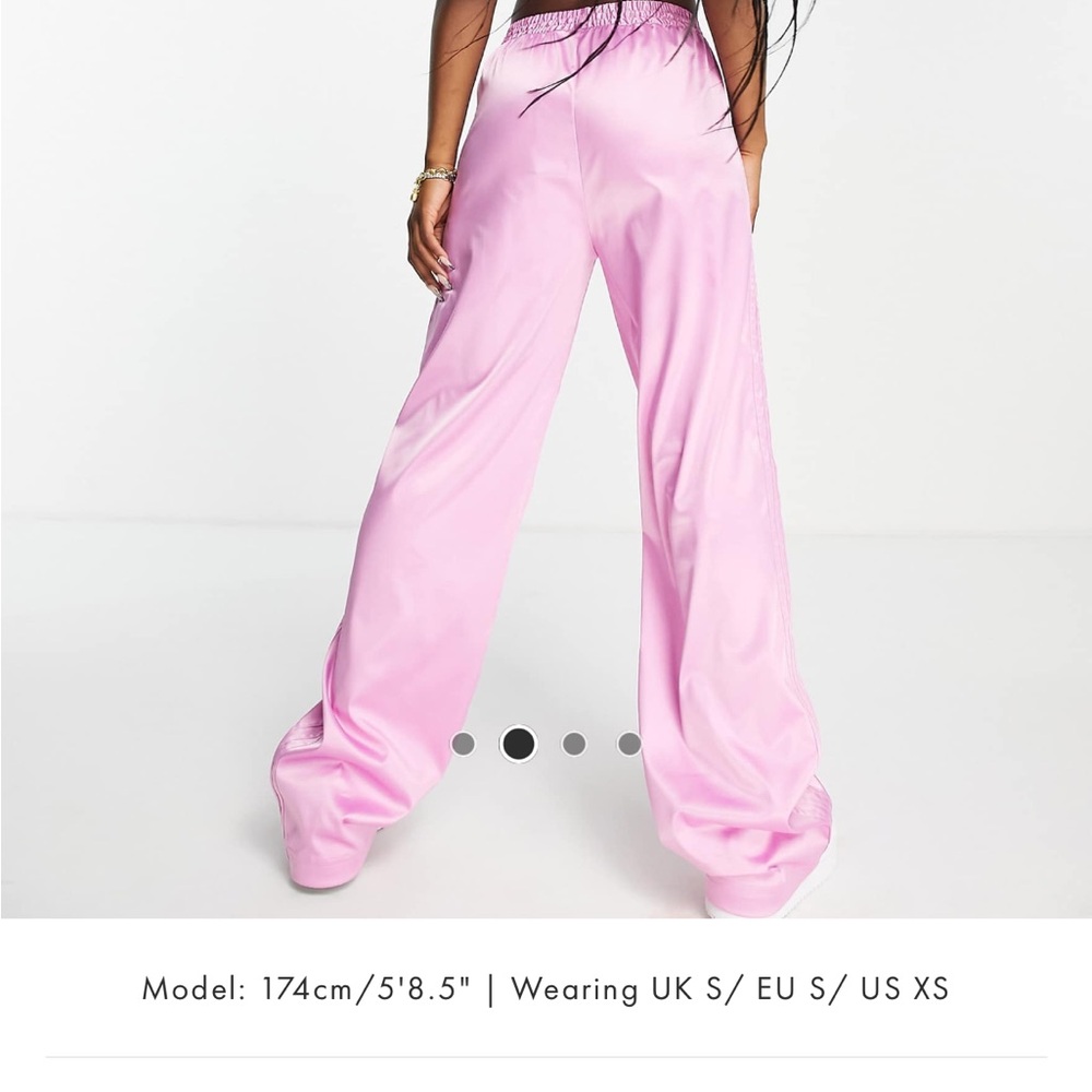 Adidas Satin wide leg track pants - Picture 2 of 5